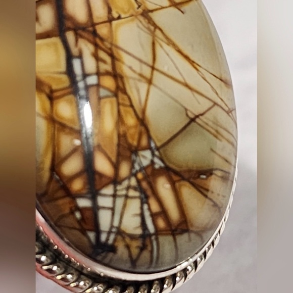 Picasso Stone Sterling Silver Gemstone Ring - Picture 2 of 3